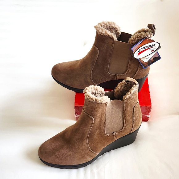 Weather Smart Easy Care White Mountain Brown Suede  Boots. Size 9. NWT - Picture 3 of 16